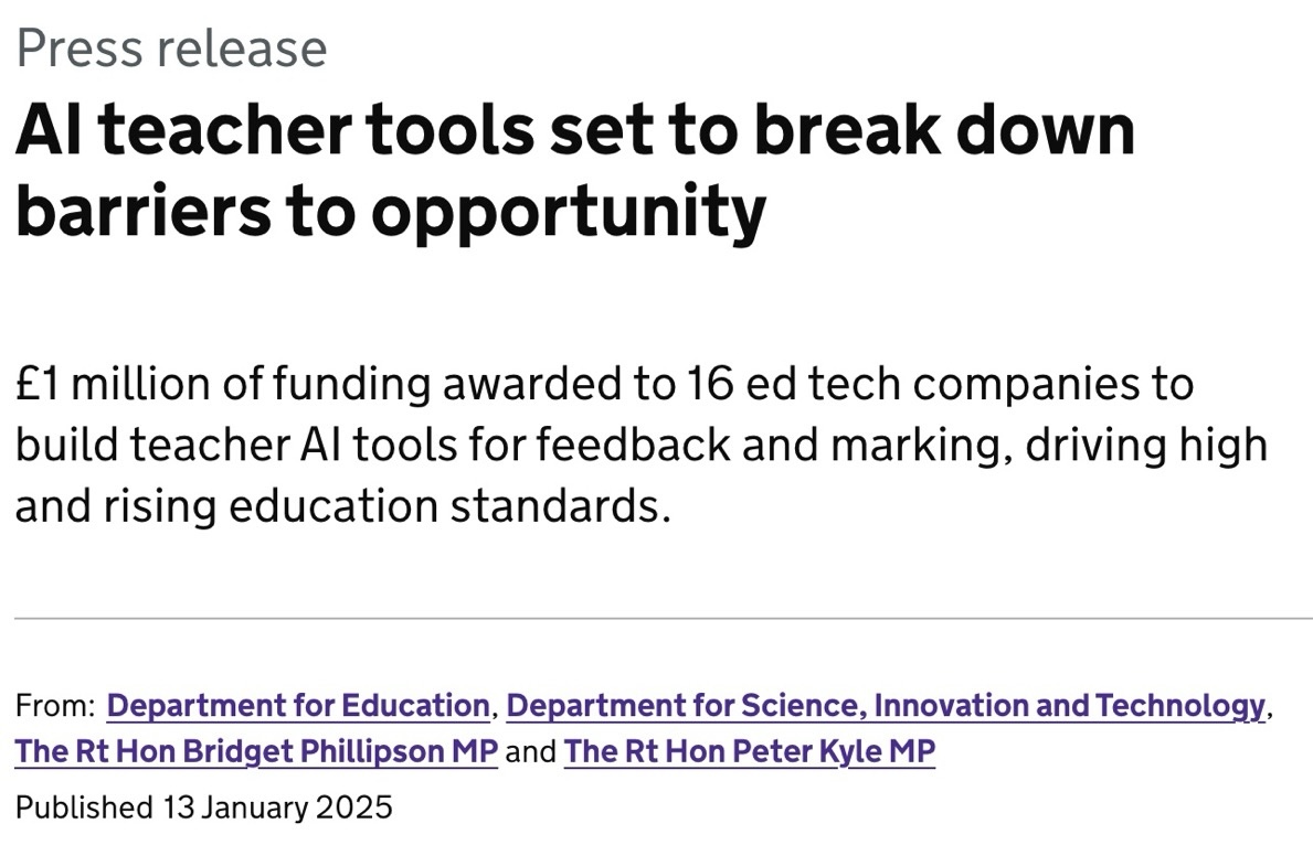 AI teacher tools set to break down barriers to opportunity - Press release